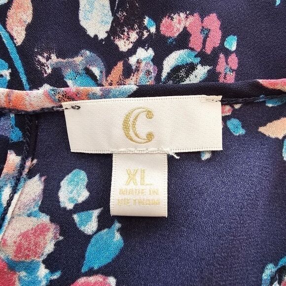 Charming Charlie sharkbite hem open back blouse XL - Picture 5 of 10